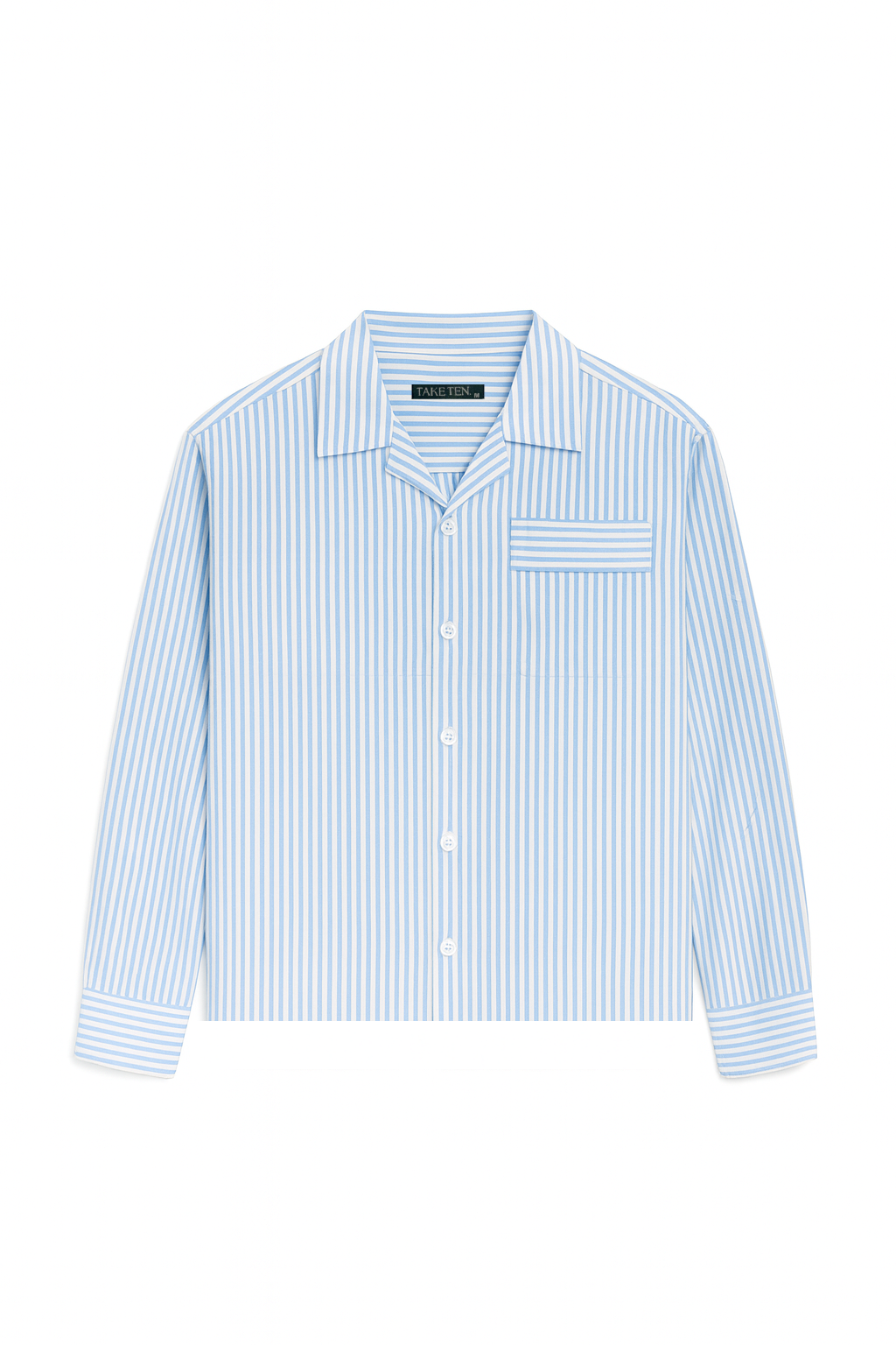 Unisex Blue Pinstripe Shirt
