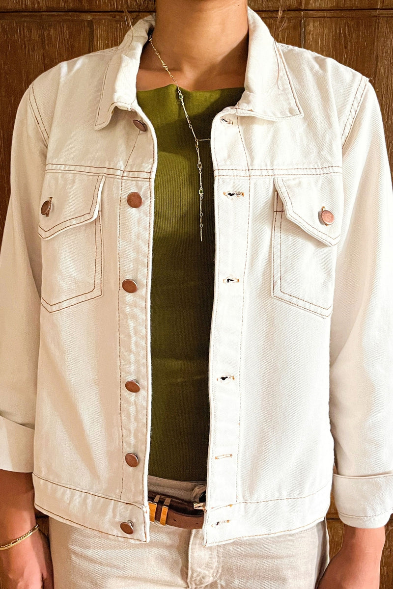Women's Ecru Denim Jacket