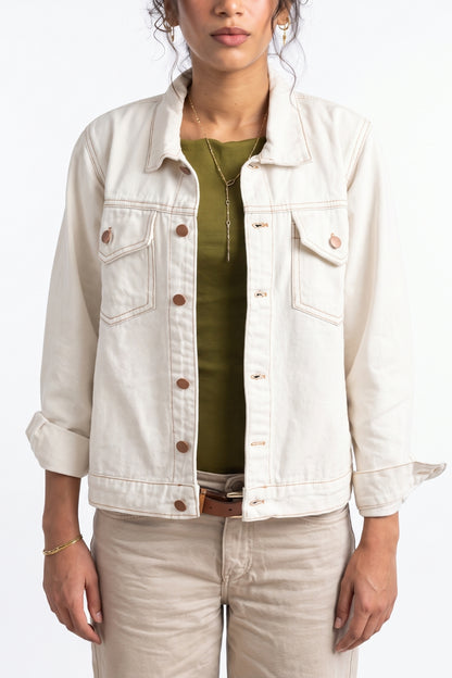 Women's Ecru Denim Jacket